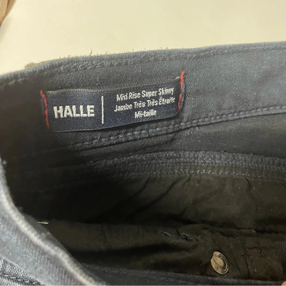 True Religion Halle Mid Rise Super Skinny Cargo Moto Jean Size 25 - Picture 5 of 16
